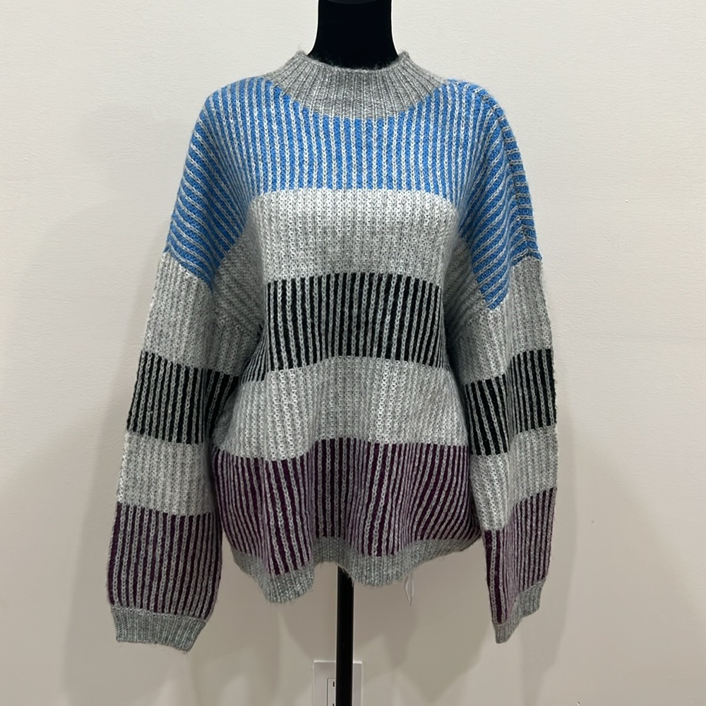 Liz Claiborne Plus Womens Crew Neck Long Sleeve Pullover Sweater